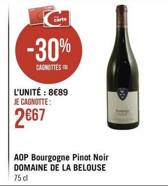 Domaine de la belouse aop bourgogne pinot noir
