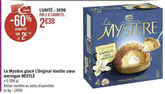 Géant Casino Nestlé le mystère glacé l’original vanille cœur meringue offre
