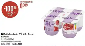 Danone taillefine fruits 0% m.g. cerise