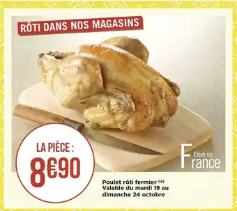Poulet rôti fermier