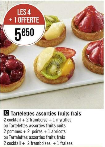 Géant Casino Tartelettes assorties fruits frais offre