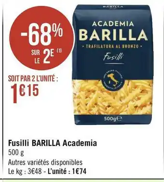 Barilla fusilli academia