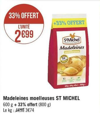 St michel madeleines moelleuses