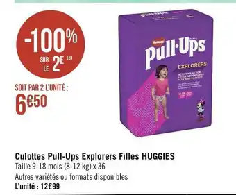 Huggies culottes pull-ups explorers filles