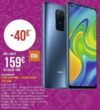 Géant Casino Xiaomi smartphone offre