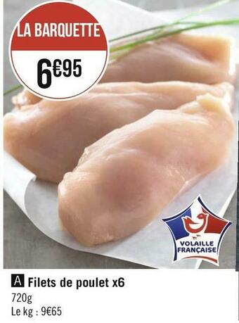 Filets de poulet x6