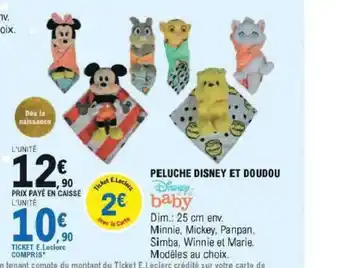 E.Leclerc Peluche Disney Et Doudou offre