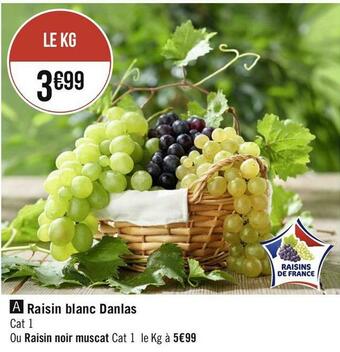 Géant Casino Raisin blanc danlas offre