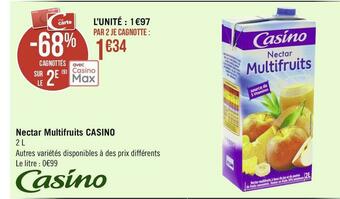Géant Casino Casino nectar multifruits offre