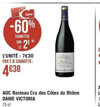 Dame victoria aoc rasteau cru des côtes du rhône