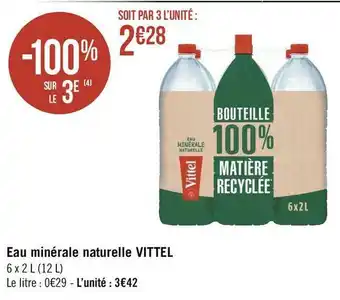 Géant Casino Vittel eau minérale naturelle offre