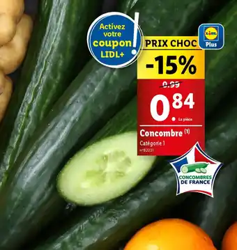 Lidl Concombre offre