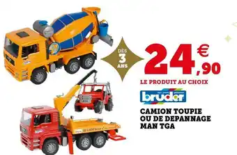 Super U Bruder camion toupie ou de depannage man tga offre