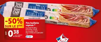 Lidl Pâte feuilletée végétale (2) offre