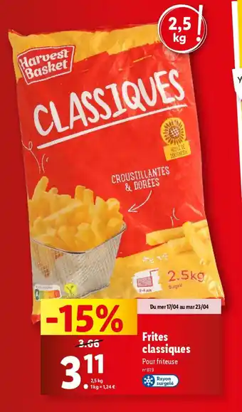 Lidl Frites classiques offre