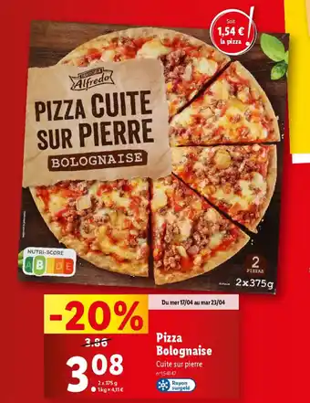 Lidl Pizza Bolognaise offre