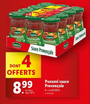 Lidl Panzani sauce Provençale offre