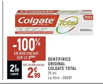 Colgate dentifirice original