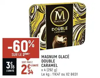 Magnum magnum glacé double caramel