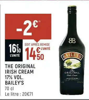 Petit Casino Baileys the original irish cream 17% vol. offre