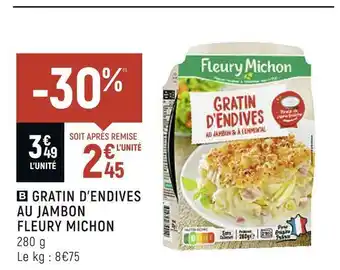 Fleury michon gratin d’endives au jambon