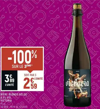 Petit Casino Victoria bière blonde belge 8,5% vol. offre