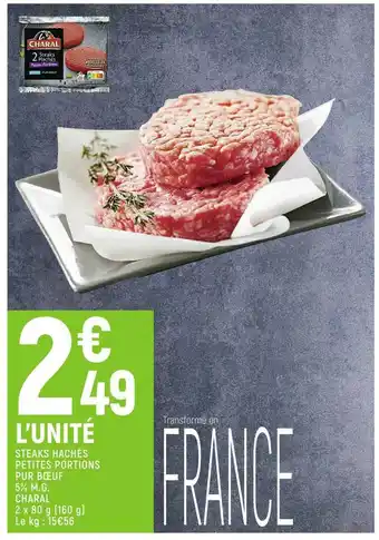 Petit Casino Charal steaks hachés petites portions pur bœuf 5% m.g. offre