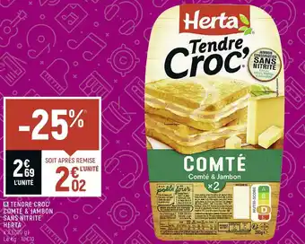 Herta tendre croc’ comté & jambon sans nitrite