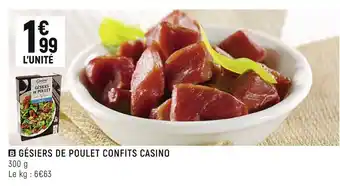 Petit Casino Casino gésiers de poulet confits offre