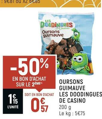 Les doodingues de casino oursons guimauve