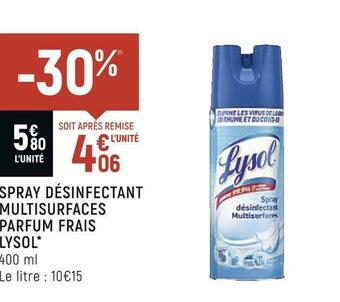 Lysol spray désinfectant multisurfaces parfum frais *