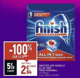 Finish tablettes lave vaisselle all in 1 max*