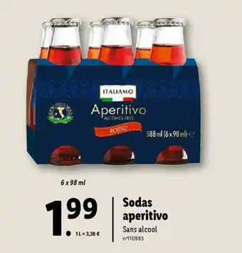 Lidl Sodas aperitivo offre