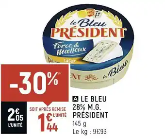 Président le bleu 28% m.g.