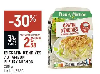 Fleury michon gratin d’endives au jambon
