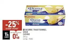 Casino beurre traditionnel doux