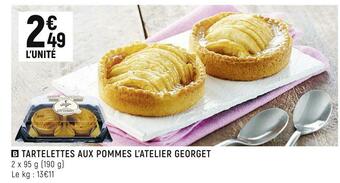 Spar Tartelettes aux pommes l’atelier georget offre