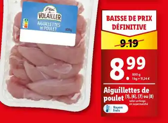 Lidl Aiguillettes de poulet offre