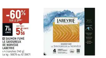 Labeyrie saumon fumé le savoureux de norvège