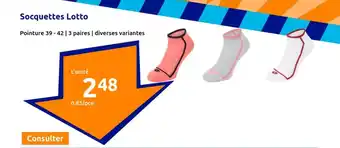 Action Socquettes Lotto offre