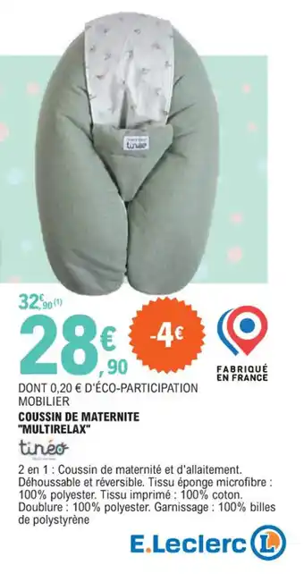 E.Leclerc COUSSIN DE MATERNITE "MULTIRELAX" offre