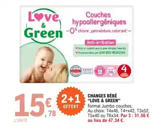 E.Leclerc CHANGES BÉBÉ "LOVE & GREEN" offre