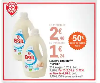 E.Leclerc LESSIVE LIQUIDE(2)(3) "EPSIL" offre