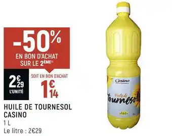 Spar Casino huile de tournesol offre