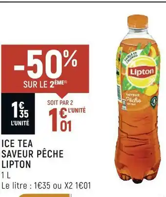 Spar Lipton ice tea saveur pêche offre