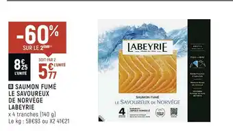 Labeyrie saumon fumé le savoureux de norvège