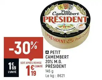 Spar Président petit camembert 20% m.g. offre