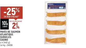 Spar Casino pavés de saumon atlantique surgelés offre