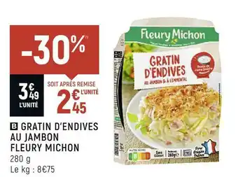 Fleury michon gratin d’endives au jambon