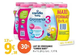 E.Leclerc LAIT DE CROISSANCE "CANDIA BABY" offre